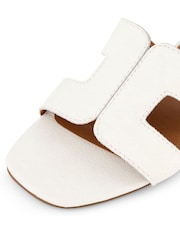 Dune London White Wide Fit Loupe Smart Slider Sandals - Image 6 of 7