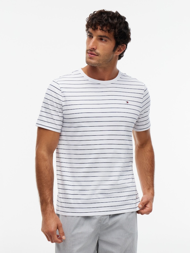 Tommy Hilfiger Blue/Black/White Cotton T-Shirts 3 Pack - Image 6 of 6 Tommy Hilfiger Blue/Black/White Cotton T-Shirts 3 Pack - Image 6 of 6