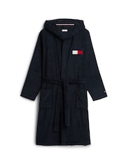 Albornoz con capucha de rizo Heritage Flag de Tommy Hilfiger - Imagen 1 de 3