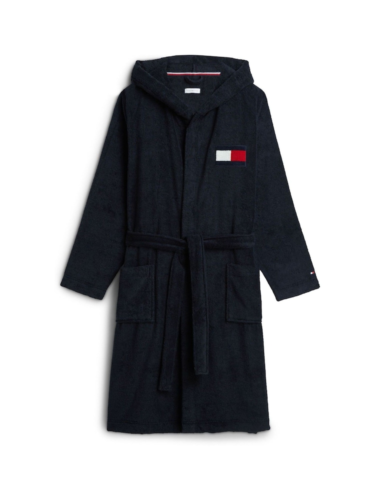 Albornoz con capucha de rizo Heritage Flag de Tommy Hilfiger - Imagen 1 de 3