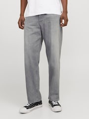 JACK & JONES Grey Loose Fit Eddie Jeans - Image 1 of 6