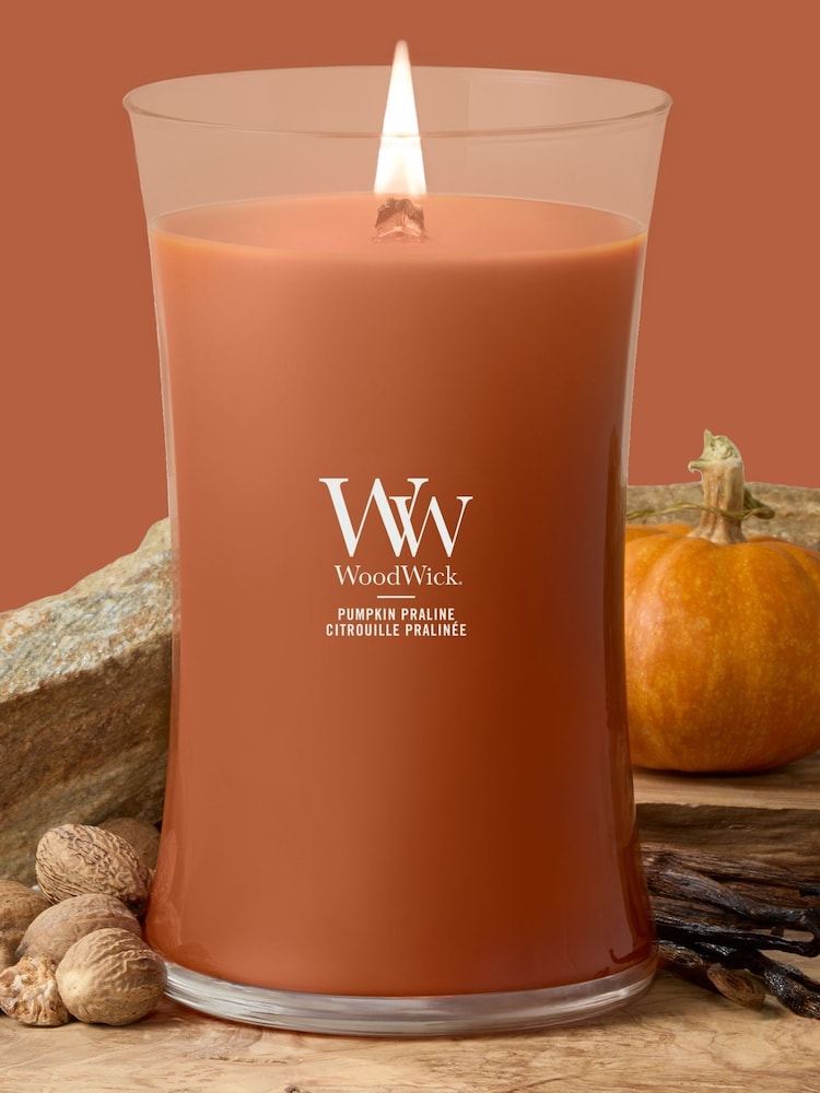 Woodwick Orange Medium Hourglass 1 Wick Large Candle - Image 1 of 4 Woodwick Orange Medium Hourglass 1 Wick Large Candle - Image 1 of 4