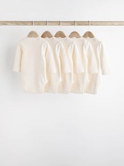 Cream Essential Baby Long Sleeve Bodysuits 5 Pack - Image 2 of 7