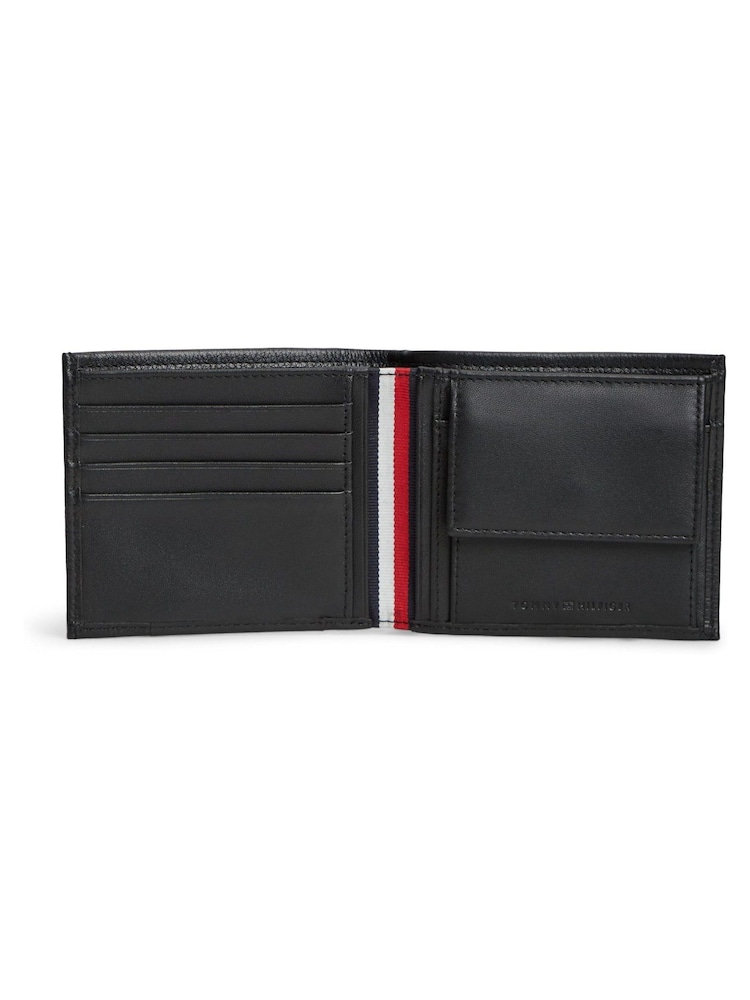 Tommy Hilfiger Black Corporate Leather Bifold Card And Coin Wallet - Image 4 of 4