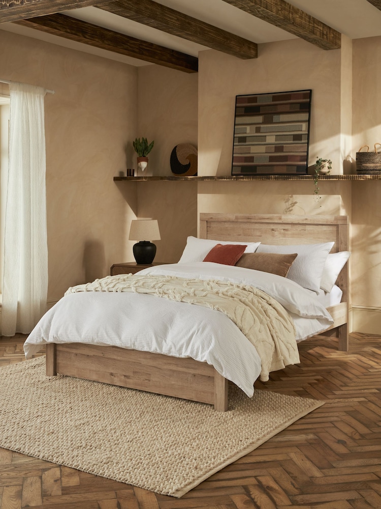 Light Oak Bronx Wooden Bed Frame - Image 1 of 6