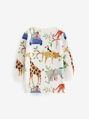 Blue/Yellow Safari Long Sleeve Animal Print Character T-Shirts 3 Pack (3mths-7yrs) - Image 5 of 6