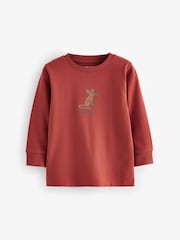 Rot/Grün mit Waldtiermotiven - Langarm-T-Shirts mit Tiermotiv, 3er-Pack (3 M.–7 J.) - Bild 5 von 6