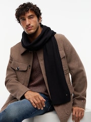 Tommy Hilfiger Black Flag Scarf With Cashmere - Image 4 of 4