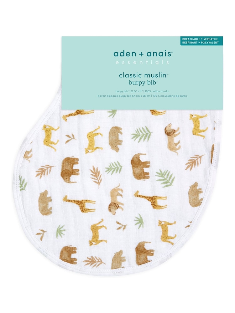 Babero básico multiusos de muselina de algodón 100 % con botones a presión para bebé de aden + anais - Imagen 4 de 4 Babero básico multiusos de muselina de algodón 100 % con botones a presión para bebé de aden + anais - Imagen 4 de 4