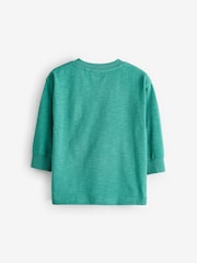 Green/Purple Long Sleeve Animal Print Character T-Shirts 3 Pack (3mths-7yrs) - Image 7 of 10
