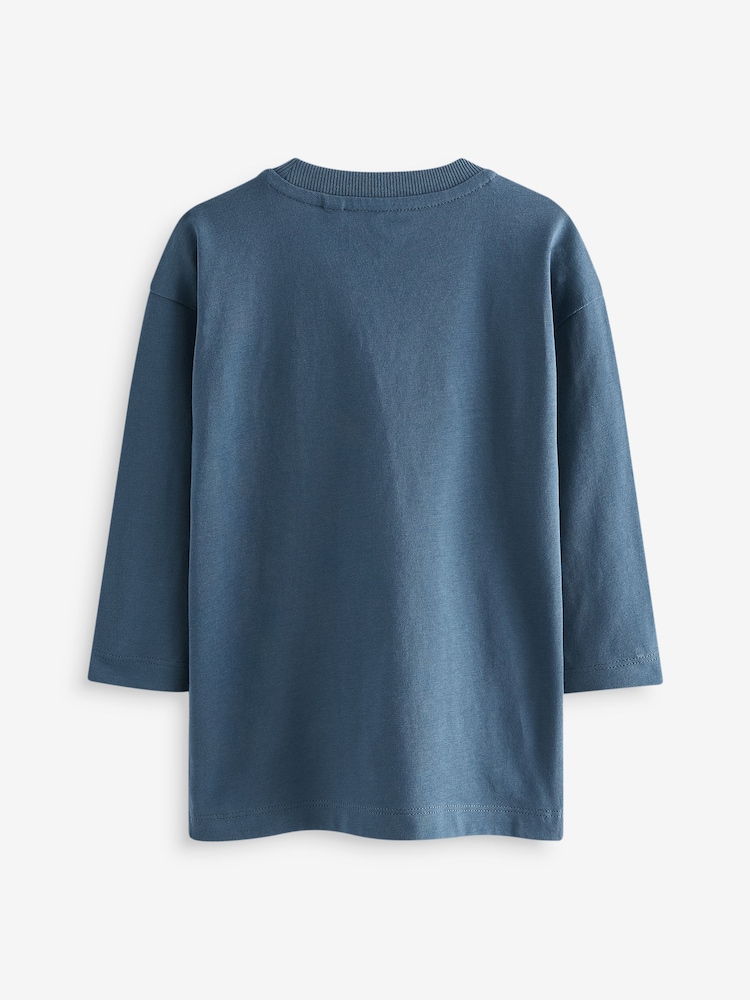Multi Plain Long Sleeve T-Shirts 5 Pack (3mths-7yrs) - Image 7 of 8