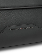 Tommy Hilfiger Black Global Stripe Strap Textured Messenger Bag - Image 4 of 5
