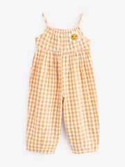  Vichy-Karos, Orange - Locker geschnittener Overall (3 Monate – 7 Jahre) - Bild 5 von 7