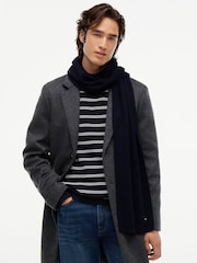 أزرق - وشاح مزيّن بعلم مع الكشمير من Tommy Hilfiger - صورة 4 من 4