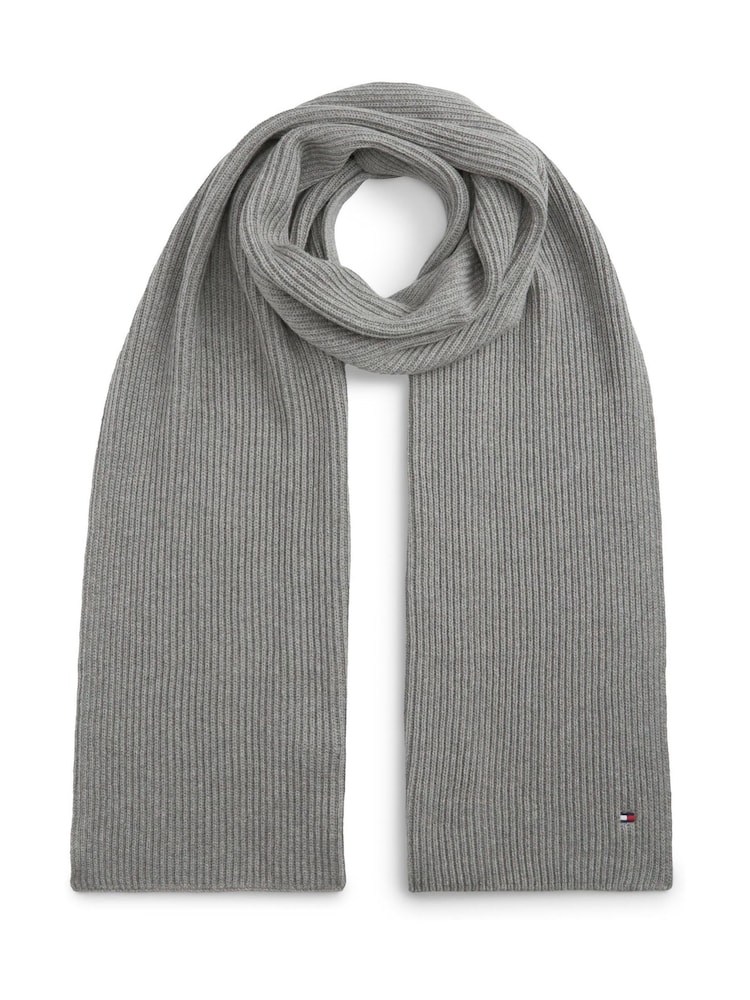Gris - Tommy Hilfiger Flag Scarf With Cashmere - Image 2 sur 4 Gris - Tommy Hilfiger Flag Scarf With Cashmere - Image 2 sur 4