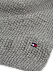 Gris - Tommy Hilfiger Flag Scarf With Cashmere - Image 4 sur 4