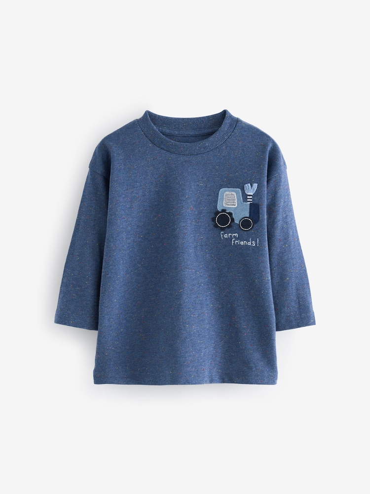 Blue Farm Long Sleeve T-Shirts 3 Pack (3mths-7yrs) - Image 2 of 6