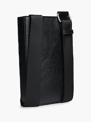Tommy Hilfiger Black Metal Logo Textured Cross-Body Bag - Image 3 of 5