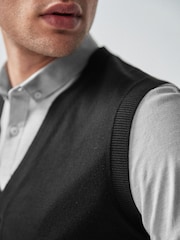 Black Regular Sleeveless Cardigan - Image 3 of 4