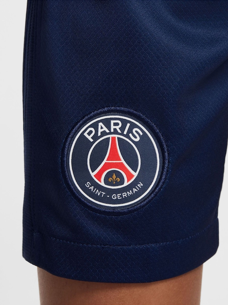 Nike Blue Jr. PSG 24/25 Home Stadium Football Shorts - Image 8 of 8