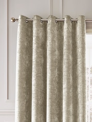 Hyperion Cream Selene Luxury Chenille Weighted Thermal Lined Eyelet Curtains - Image 1 of 4