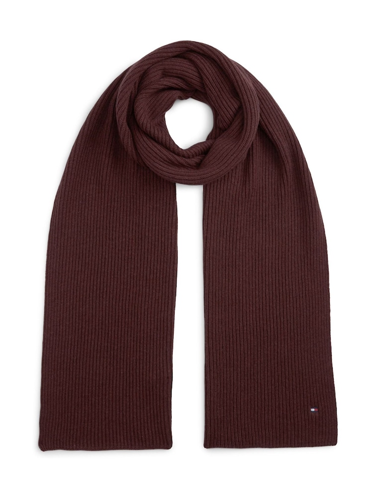 Tommy Hilfiger Red Flag Scarf With Cashmere - Image 2 of 4 Tommy Hilfiger Red Flag Scarf With Cashmere - Image 2 of 4