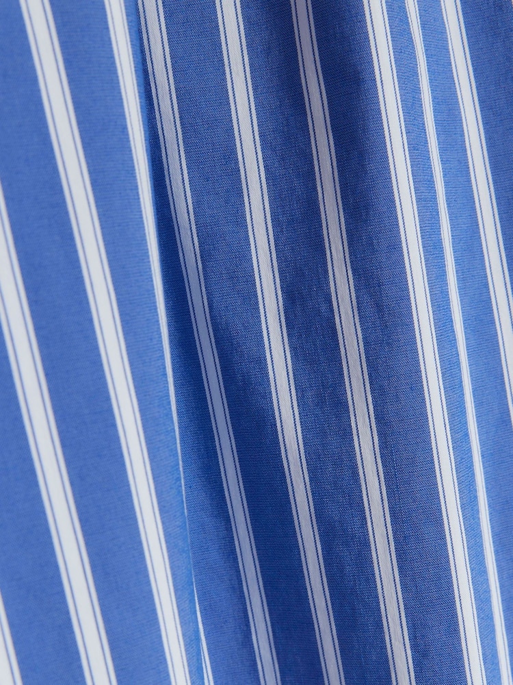 River Island Blue Stripe Poplin Pull On Trousers - Image 4 of 4