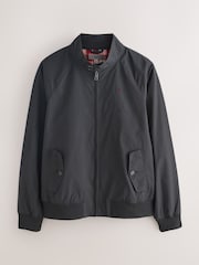 Black Shower Resistant Harrington Jacket With Stag Embroidery - Image 1 of 5