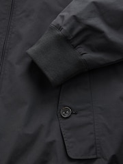 Black Shower Resistant Harrington Jacket With Stag Embroidery - Image 4 of 5