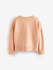 Orange Apricot Crew Sweatshirt Top (3-16yrs) - Image 7 of 8