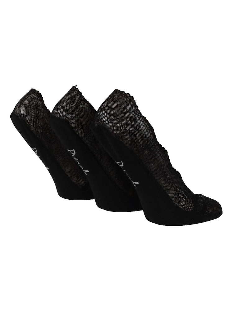 Pringle Black Lace No Show Liners Socks - Image 2 of 6