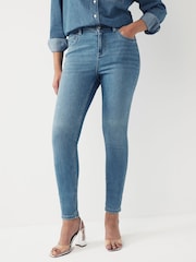 Mid Blue Denim Super Soft Skinny Hourglass Jeans - Image 1 of 6