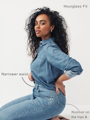 Mid Blue Denim Super Soft Skinny Hourglass Jeans - Image 3 of 6
