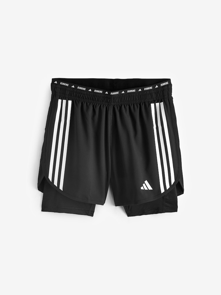 adidas Black Own The Run 2-In-1 Shorts - Image 10 of 10