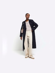 River Island Cream High Rise Relaxed Straight Jeans - Image 3 of 5
