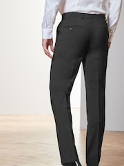 Black Regular Fit Signature Tollegno Wool Suit: Trousers - Image 1 of 7