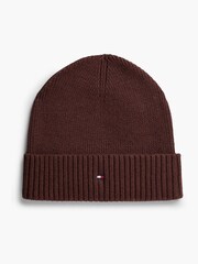 Rojo - Gorro bordado de cachemira con bandera de Tommy Hilfiger - Imagen 2 de 4