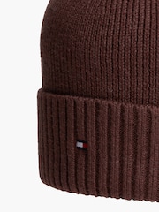 Rojo - Gorro bordado de cachemira con bandera de Tommy Hilfiger - Imagen 4 de 4