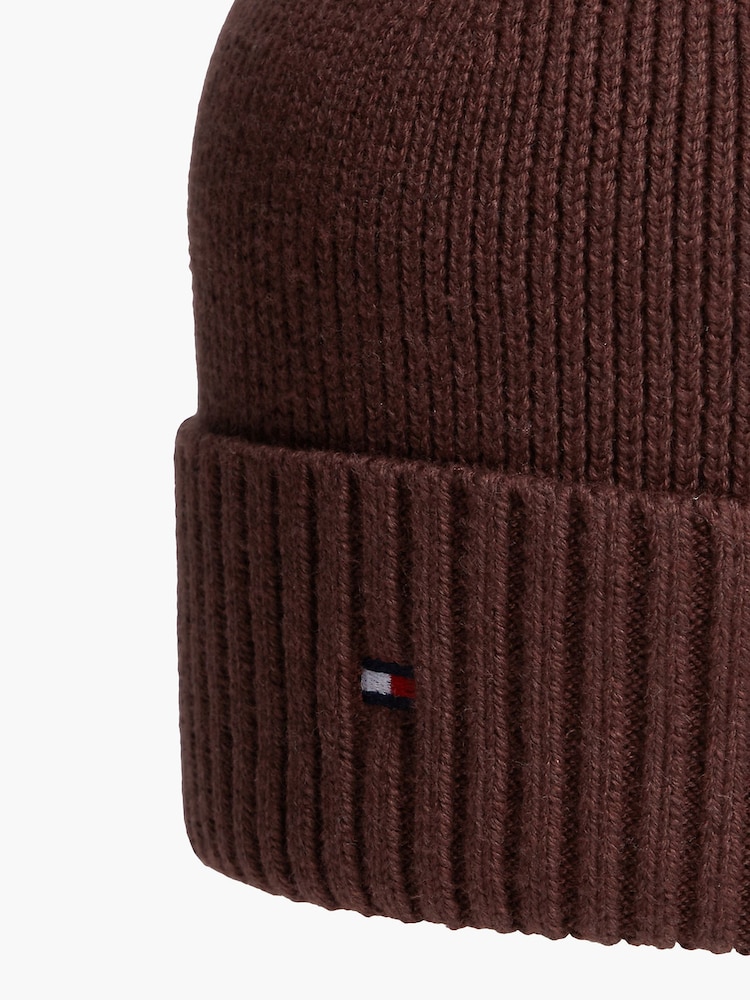 Rojo - Gorro bordado de cachemira con bandera de Tommy Hilfiger - Imagen 4 de 4 Rojo - Gorro bordado de cachemira con bandera de Tommy Hilfiger - Imagen 4 de 4