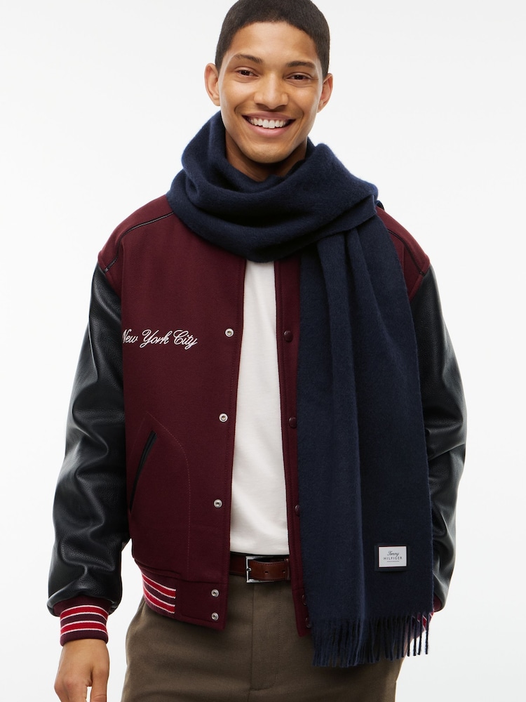 Tommy Hilfiger Blue Pure Wool Scarf - Image 1 of 4