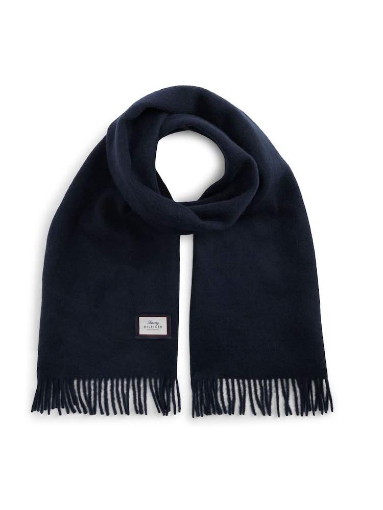 Tommy Hilfiger Blue Pure Wool Scarf - Image 2 of 4
