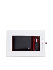 Tommy Hilfiger Blue Leather Credit Card Wallet And Key Fob Gift Set - Image 1 of 4