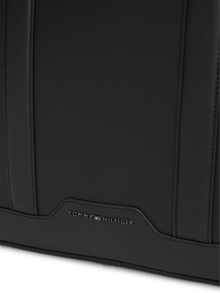 Tommy Hilfiger Black Textured Global Stripe Laptop Bag - Image 5 of 5 Tommy Hilfiger Black Textured Global Stripe Laptop Bag - Image 5 of 5