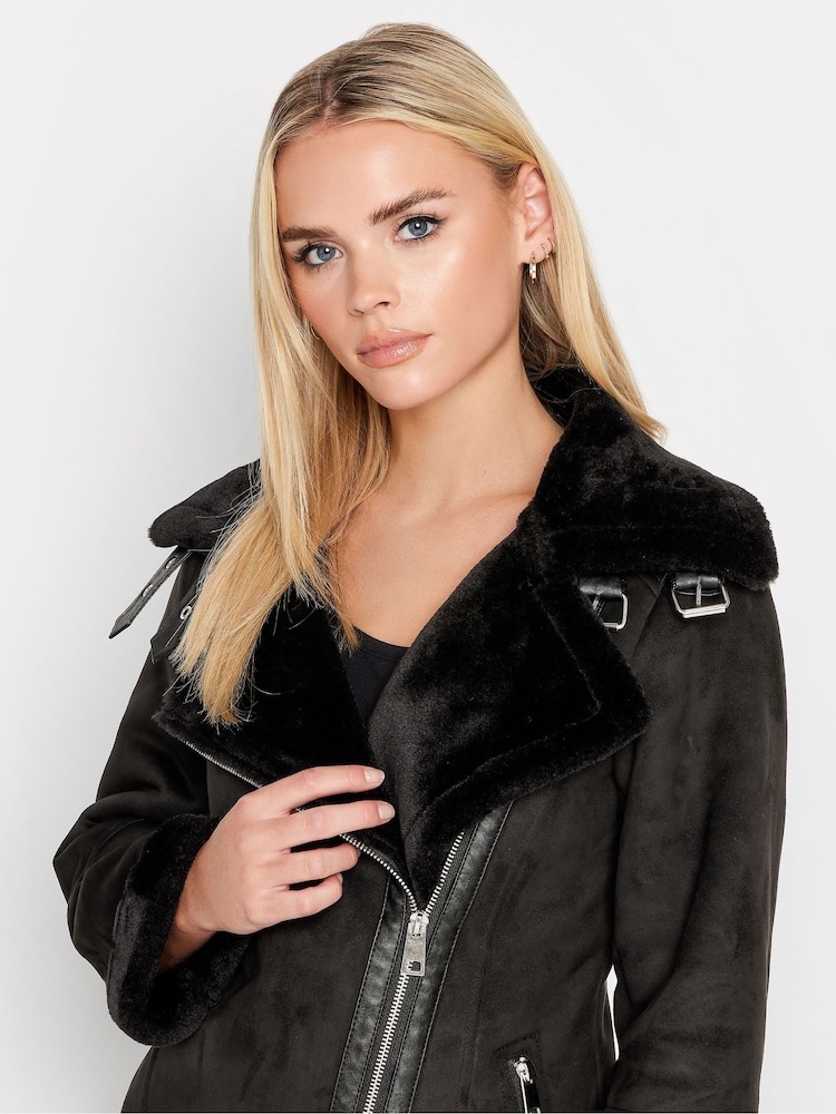 PixieGirl Petite Black Aviator Jacket - Image 4 of 4