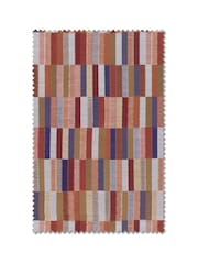 Rust Brown Blocks Made To Measure Curtains - Image 8 of 8