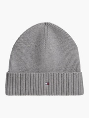 Tommy Hilfiger Grey Flag Embroidery Beanie With Cashmere - Image 2 of 4