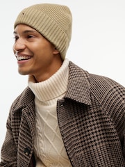Marrón - Gorro bordado de cachemira con bandera de Tommy Hilfiger - Imagen 1 de 4