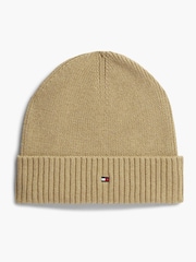 Marrón - Gorro bordado de cachemira con bandera de Tommy Hilfiger - Imagen 2 de 4