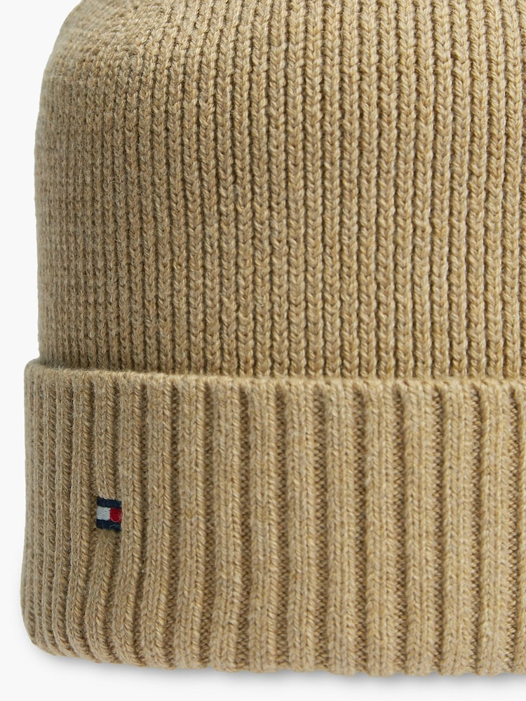 Marrón - Gorro bordado de cachemira con bandera de Tommy Hilfiger - Imagen 4 de 4 Marrón - Gorro bordado de cachemira con bandera de Tommy Hilfiger - Imagen 4 de 4