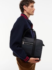 Tommy Hilfiger Black Zip Pocket Textile Laptop Bag - Image 5 of 5